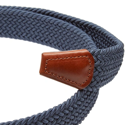 Shop Anderson's Woven Textile Belt In Blue