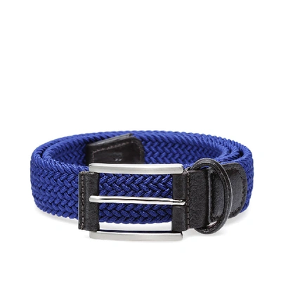 Shop Anderson's Woven Textile Belt In Blue