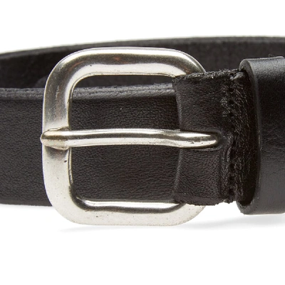 Shop Anderson's Burnished Leather Belt In Black