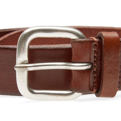 Shop Anderson's Burnished Leather Belt In Brown