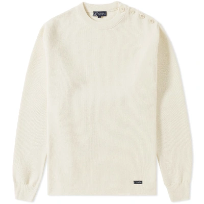 Shop Armor-lux 1901 Fouesnant Mariner Crew Knit In Neutrals