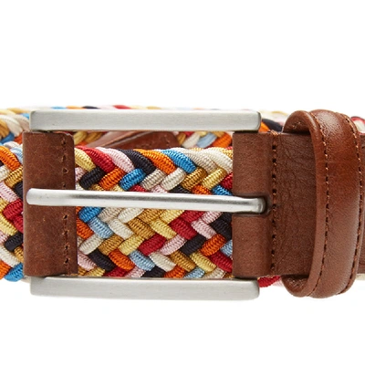 Shop Anderson's Woven Textile Belt In Multi