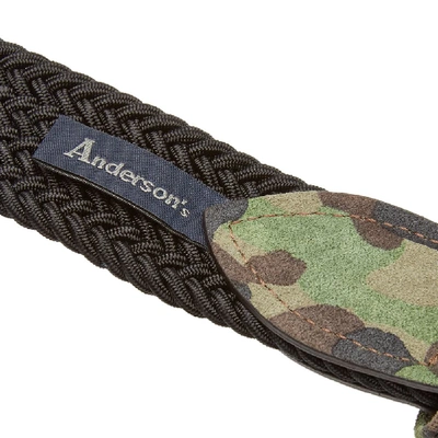 Shop Anderson's Woven Textile Belt In Black