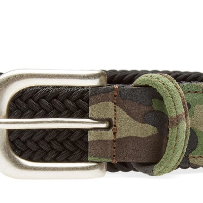 Shop Anderson's Woven Textile Belt In Black