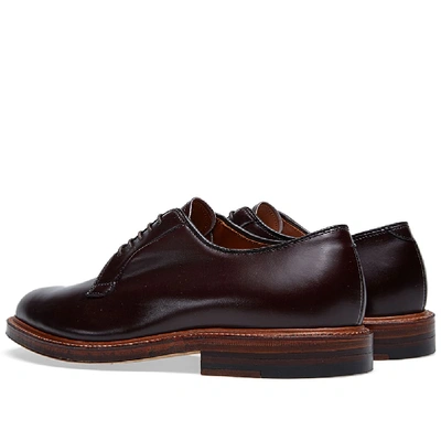 Shop Alden Shoe Company Alden Plain Toe Blucher In Burgundy