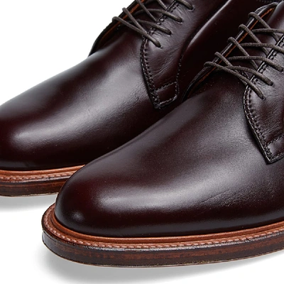 Shop Alden Shoe Company Alden Plain Toe Blucher In Burgundy