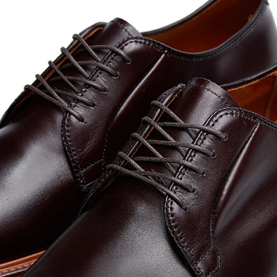 Shop Alden Shoe Company Alden Plain Toe Blucher In Burgundy