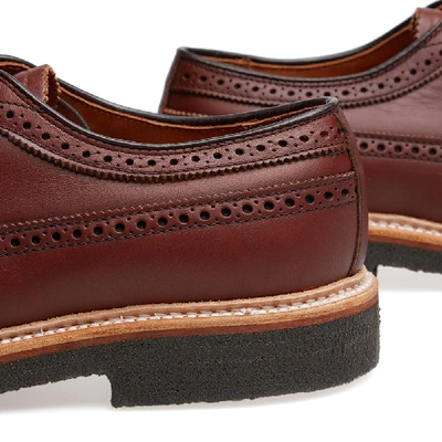 Shop Alden Shoe Company Alden Long Wing Blucher In Brown