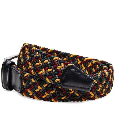 Shop Anderson's Woven Textile Belt In Black