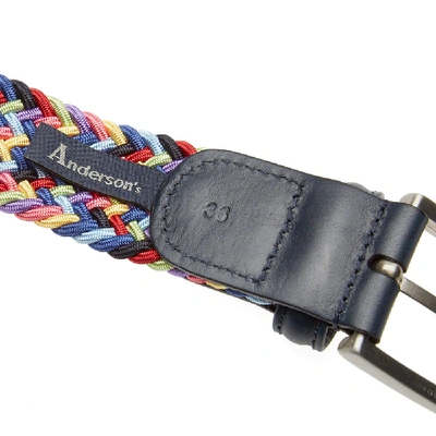 Shop Anderson's Woven Textile Belt In Multi