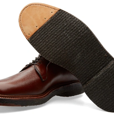 Shop Alden Shoe Company Alden Plain Toe Blucher In Brown