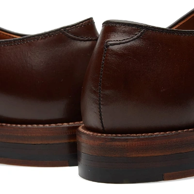 Shop Alden Shoe Company Alden Plain Toe Blucher In Brown