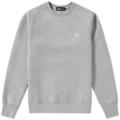 Shop A Bathing Ape Mr. Bathing Ape Double Knit Crew Sweat In Grey