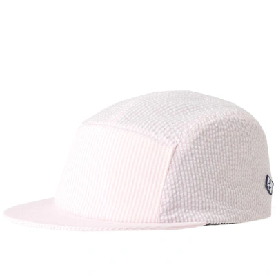 Shop Larose Paris Seersucker 5 Panel Cap In Pink