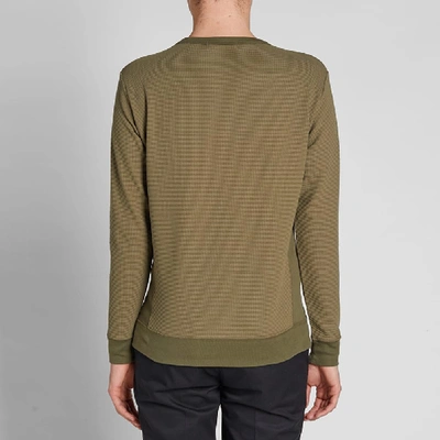 Shop Edifice Lightweight Stripe Crew Sweat In Green