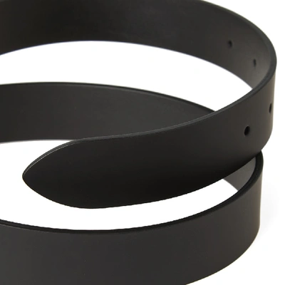 Shop Anderson's Slim Rubberised Leather Belt In Black