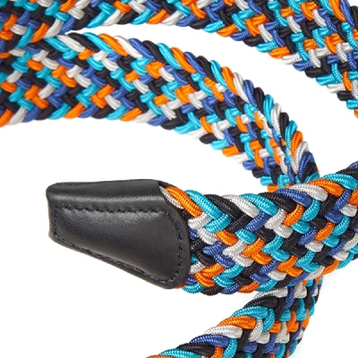 Shop Anderson's Woven Textile Belt In Blue