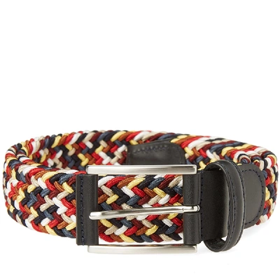 Shop Anderson's Woven Textile Belt In Multi