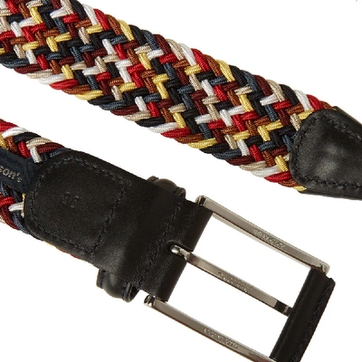 Shop Anderson's Woven Textile Belt In Multi