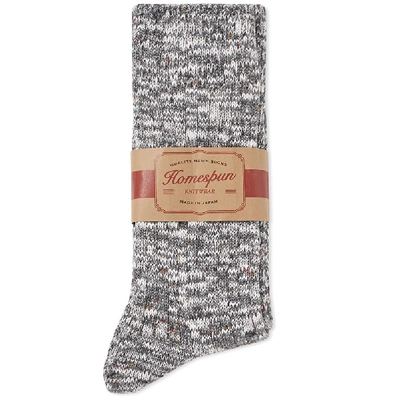 Shop Homespun Melange Nep Sock In Grey