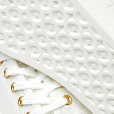 Shop Maison Kitsuné Canvas Sneaker In White