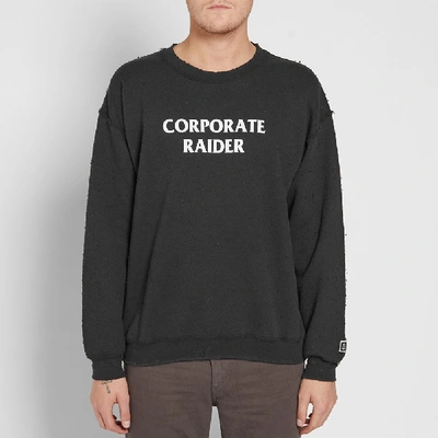Shop Liberaiders Corporate Raider Crew Sweat In Black