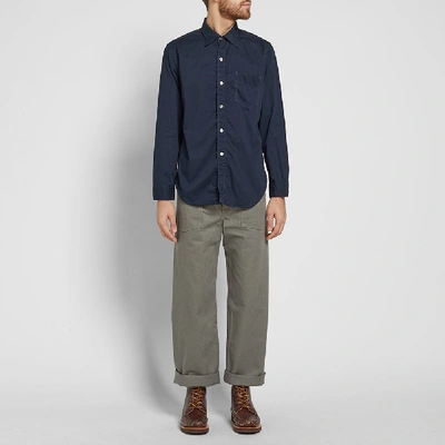 Shop Post Overalls The Post 4 Shirt In Blue