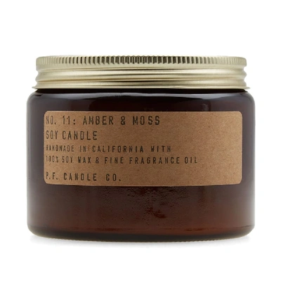 Shop P.f. Candle Co. P.f. Candle Co No.11 Amber & Moss Double Wick Soy Candle In N/a