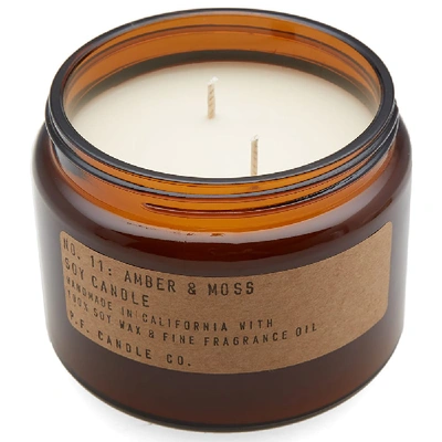 Shop P.f. Candle Co. P.f. Candle Co No.11 Amber & Moss Double Wick Soy Candle In N/a
