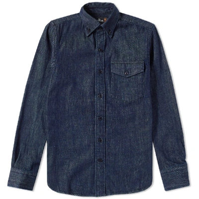 Shop A Bathing Ape Mr. Bathing Ape Denim Shirt In Blue