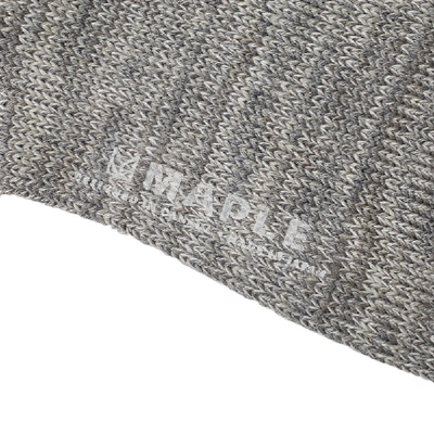 Shop Maple Hikisoroe Melange Sock In Grey