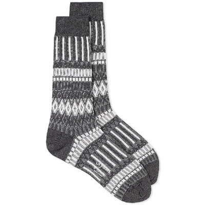 Shop Ayame Socks Basket Lunch Solid Sock In Grey