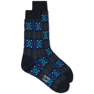 Shop Ayame Socks Stained Glass Sock In Black