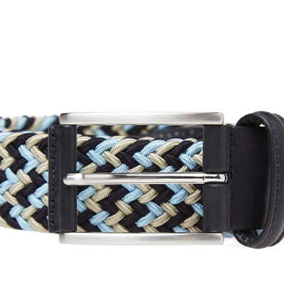 Shop Anderson's Woven Textile Belt In Blue