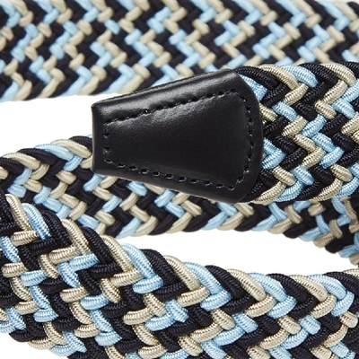 Shop Anderson's Woven Textile Belt In Blue