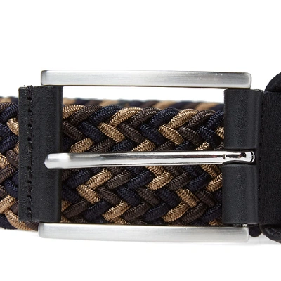 Shop Anderson's Woven Textile Belt In Grey