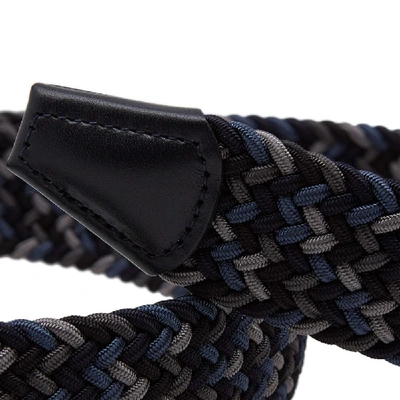 Shop Anderson's Woven Textile Belt In Blue