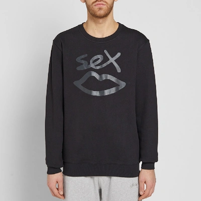 Shop Sex Skateboards Crew Sweat In Black