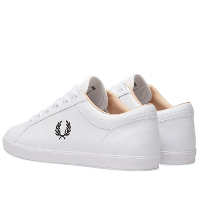 Shop Fred Perry Baseline Leather Sneaker In White