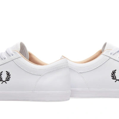 Shop Fred Perry Baseline Leather Sneaker In White