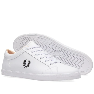 Shop Fred Perry Baseline Leather Sneaker In White