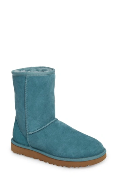 Shop Ugg 'classic Ii' Genuine Shearling Lined Short Boot In Coastal Green Suede