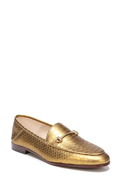 Shop Sam Edelman Lior Loafer In Gold Boa Leather