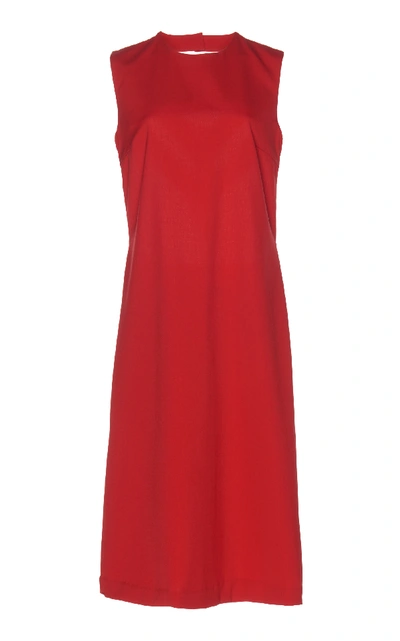 Shop Maison Margiela Cutout Back Dress In Red