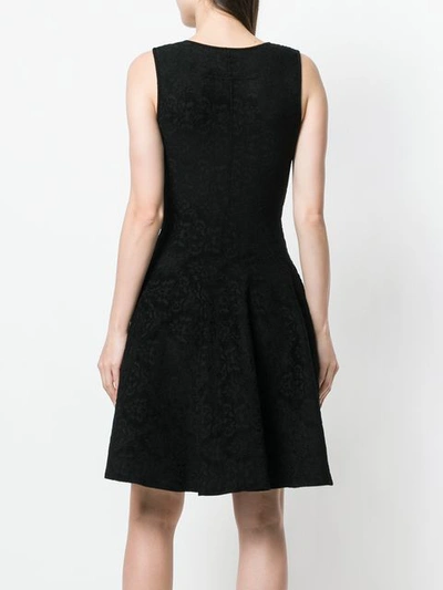 Shop Givenchy Lace Trim Flared Dress In Black