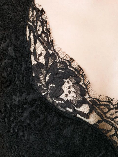 Givenchy Lace Trim Flared Dress In Black