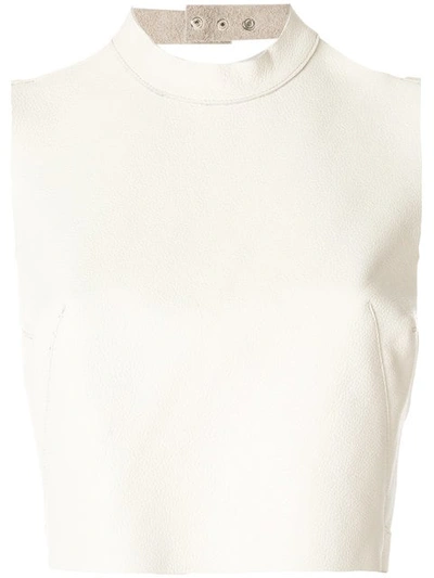 Shop Manokhi Cropped Backless Tank In White