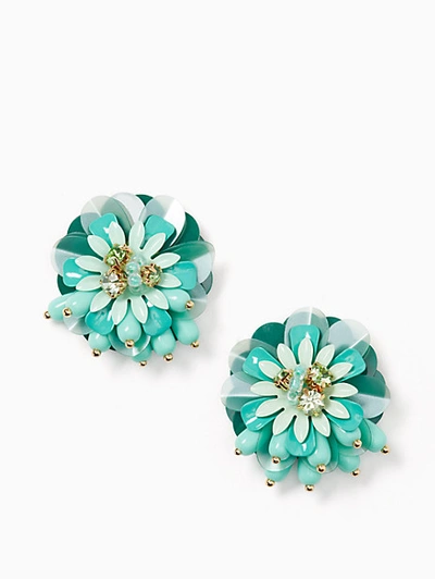 Shop Kate Spade Vibrant Life Statement Studs In Light Green