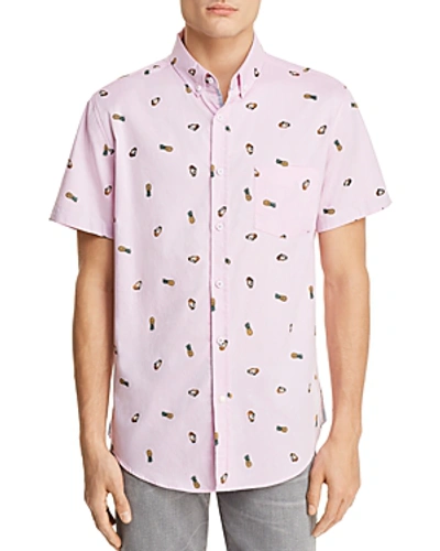 Shop Sovereign Code Crystal Cove Pina Colada Short Sleeve Button-down Shirt In Tropics Pink