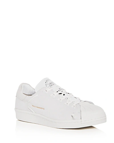 Shop Y-3 Men's Super Knot Nubuck Leather Lace Up Sneakers In White